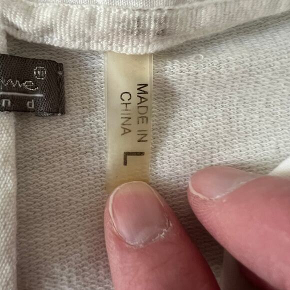 Natalie and Me Weekend Womens Mixed Media Jacket White Size L Concert Preppy - Picture 5 of 6